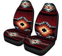Coloranimal Southwest Tribal Aztec Native Red Lot de 2 housses de siège de voiture antidérapantes pour sièges avant de voiture Rouge