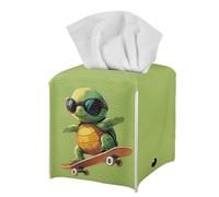 Coloranimal Support de boîte à mouchoirs en forme de tortue de mer pour salle de bain, boîte à mouchoirs pour le visage, distributeur de serviettes décoratif pour la maison et le bureau avec ceinture