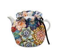 Coloranimal Théière bohème à motif mandala avec coussin isolant, pour la cuisine, la maison, la maison, la femme, la mère