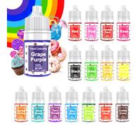 Colorant Alimentaire, 16 Colorants x 6MLColorants Alimentaires Liquide pour la Décoration de Gâteaux,Fondant,Pâtisserie,Glaçage,Cuisson,Fabrication de Slime Savon DIY