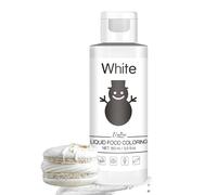 Colorant Alimentaire - 160ml Colorant Alimentaire Liquide Sans Goût pour Gâteaux, Cuisson, Fondant, Macarons - Food Colouring Vibrant pour Décoration de Gâteau, Glaçage, Pâtisserie, Artisanat (Blanc)