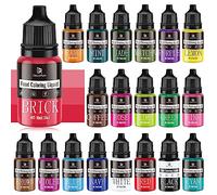 Colorant Alimentaire - 20 x 10ml Colorant Alimentaire Liquide Concentré pour Gâteau, Cuisson, Glaçage, Fondant, Décoration - Colorants Alimentaires Vibrant pour la Slime, Aerographe, DIY Artisanat