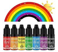 Colorant Alimentaire, 7 Colorants x 12ML Colorants Alimentaires Liquide Haute Concentré Nourriture Dye Pour la Cuisson de Gâteaux, Fondants,Glaçage