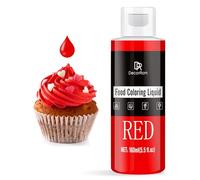 Colorant Alimentaire - Colorant Alimentaire Liquide Concentré pour Gâteau, Cuisson, Fondant, Décoration - Colorants Alimentaires Vibrant pour la Slime, Aerographe, DIY Artisanat (Rouge, 160ml)