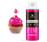 Colorant Alimentaire - Colorant Alimentaire Liquide Concentré pour Gâteau, Cuisson, Fondant, Décoration - Colorants Alimentaires Vibrant pour la Slime, Aerographe, DIY Artisanat (Rose, 160ml)