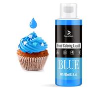 Colorant Alimentaire - Colorant Alimentaire Liquide Concentré pour Gâteau, Cuisson, Fondant, Décoration - Colorants Alimentaires Vibrant pour la Slime, Aerographe, DIY Artisanat (Bleu, 160ml)