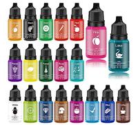 Colorant Alimentaire - Colorant Alimentaire Liquide Sans Goût pour Gâteaux, Cuisson, Fondant, Macarons - Food Colouring Vibrant pour Décoration de Gâteau, Glaçage, Pâtisserie, Artisanat - 20 x 10ml