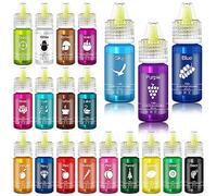 Colorant Alimentaire - Colorant Alimentaire Liquide Sans Goût pour Gâteaux, Cuisson, Fondant, Macarons - Food Colouring Vibrant pour Décoration de Gâteau, Glaçage, Pâtisserie, Artisanat - 20 x 6ml