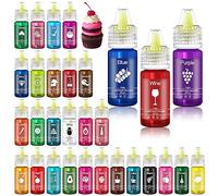 Colorant Alimentaire - Colorant Alimentaire Liquide Sans Goût pour Gâteaux, Cuisson, Fondant, Macarons - Food Colouring Vibrant pour Décoration de Gâteau, Glaçage, Pâtisserie, Artisanat - 30 x 6ml