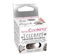 ScrapCooking - Colorants de Surface Argenté - Colorant Alimentaire Poudre Irisée Argent - Pour Pâtisseries, Biscuits, Macarons, Chocolats & Pâte à Sucre - 4076