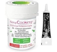 Colorant alimentaire en poudre vert + Stylo de glaçage noir Scrapcooking