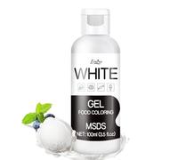 Colorant Alimentaire Gel - 100ml Colorant Alimentaire Sans Goût pour Gâteaux, Cuisson, Fondant, Macarons - Gel Food Colouring Vibrant pour Décoration de Gâteau, Glaçage, Pâtisserie, Artisanat (Blanc)