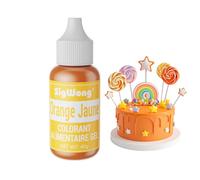 Colorant Alimentaire Gel, 40g Colorant Alimentaire Concentré pour GâTeaux, Cuisson, DéCoration, Comestible Inodore Peinture Alimentaire pour Slime, Fondant, Biscuits, Sans Goût-Orange Jaune