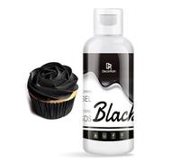 Colorant Alimentaire Gel - Colorant Alimentaire Concentré pour Gâteau, Cuisson, Glaçage, Fondant, Décoration - Gel Colorants Alimentaires Vibrant pour la Slime, Aerographe, DIY Artisanat (Noir, 4.5oz)