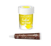 Colorant alimentaire jaune arôme citron + Stylo chocolat