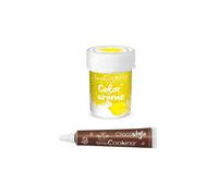 Colorant alimentaire jaune arôme citron + Stylo chocolat Scrapcooking