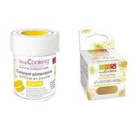 Colorant alimentaire jaune + paillettes dorées Jaune G