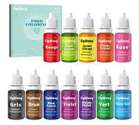 Colorant Alimentaire Liquide Concentré Nourriture Dye - 12Couleurs Colorant Alimentaire Néon pour la cuisson, la décoration, le glaçage, la cuisine 10ml