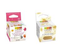 Colorant alimentaire naturel en poudre Blanc + paillettes dorées