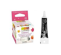 Colorant alimentaire naturel en poudre Blanc + Stylo glaçage noir