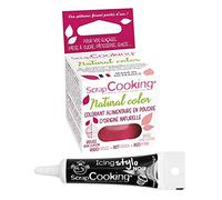 Colorant alimentaire naturel Rouge-rose + Stylo de glaçage noir