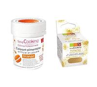 Colorant alimentaire Orange + paillettes dorées Scrapcooking