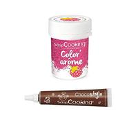 Colorant alimentaire rose arôme framboise + Stylo chocolat