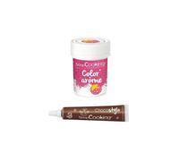 Colorant alimentaire rose arôme framboise + Stylo chocolat