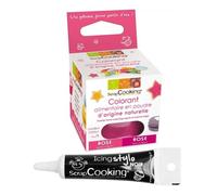 Colorant alimentaire Rose foncé + Stylo de glaçage noir Scrapcooking