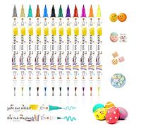 Colorant Alimentaire Stylo,Feutre Alimentaire Pour Glacage Patisserie Marqueur Double Face Comestibles, Writer Gourmet Pour Décoration œufs de Pâques,Fondant,Gâteaux,Biscuits,Desserts