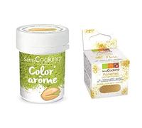 Colorant alimentaire vert arôme pistache + paillettes dorées