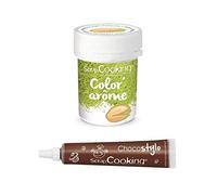 Colorant alimentaire vert arôme pistache + Stylo chocolat Scrapcooking
