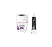 Colorant alimentaire Violet + Stylo de glaçage noir Scrapcooking