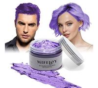 Colorant capillaire colorant temporaire 4,23 oz crème instantanée crème capillaire naturelle cire coiffante pour hommes fête Cosplay halloween hair wax (Violet)