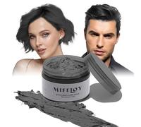 Colorant capillaire colorant temporaire 4,23 oz crème instantanée crème capillaire naturelle cire coiffante pour hommes fête Cosplay halloween hair wax (Noir)