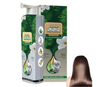 Colorant capillaire de plante naturelle 100 ml de colorant capillaire plante bulle à base couleur couverture grise pour les hommes teinture teinture crème douce pour le cuir chevelu ＆ bru