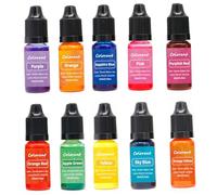 Colorant de bougie, 10 couleurs, colorant de couleur bougie 10 ml, liquide à base d'huile pour cire, savon à base d'huile, couleur hautement concentrée pour la fabrication fournitures