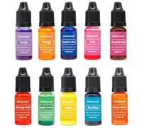 Colorant de bougie, colorant de couleur de bougie à 10 couleurs 10 ml/bouteille à base d'huile liquide pour cire de bougie, colorant de savon couleur de bougie pour fabrication de bougies, col