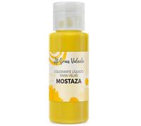 Colorant liquide bougies moutarde | Mélange concentré de jaune, blanc et bleu | Cunde beaucoup et très rentable | Décorez avec élégance | 1000 ml