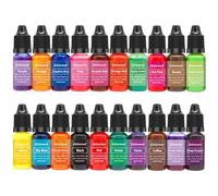 Colorant Liquide De Bougie 20 Couleurs 10ML Colorant Liquide Cire de Bougie Savon Essence Résine Décoration Colorant pour Bricolage, Cire de Soja, Cire Abeille, Cire Gel, Cire Paraffine, 20PCS