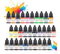 Colorant Resine Epoxy 30 Couleurs × 5 Ml Hautement Concentré Pigment Resine Epoxy Pour Fabrication De Boîtes Pétri Résine Sous-Verre Les Bijoux