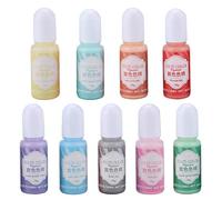 Colorant Resine Epoxy, 9 Couleurs Résine Liquide pour Moule, Peinture Époxy Liquide Concentrée, 10g Époxy UV résine colorant colorant pigment bricolage artisanat d'art pour Peinture, Artisanat