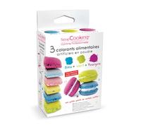 Colorants Alimentaires (Artificiel) Bleu Vert Pourpre - Scrapcooking