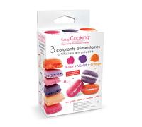 Colorants Alimentaires (Artificiel) Orange Violet Rose - Scrapcooking