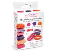 COLORANTS X3 ORANGE, VIOLET ET ROSE