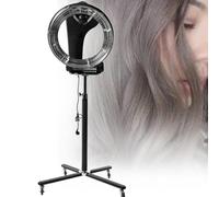 Colorateur capillaire, sèche-cheveux infrarouge orbital professionnel, 3 en 1, rotatif et autonome, réglable sur pied avec base roulante.
