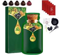 Coloration capillaire douce à base de plantes, application rapide, shampoing colorant naturel longue durée, après-shampoing colorant pour hommes et femmes, action rapide (Chestnut Brown)