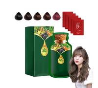 Coloration Capillaire Douce À Base De Plantes, Shampooing Colorant Naturel Et Longue Durée, Coloration Mousse Avec Masque Capillaire, Convient Aux Hommes Et Aux Femmes (Dark Brown)