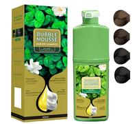 Coloration capillaire mousse végétale longue tenue, coloration végétale saine, mousse colorante, facile à utiliser, couvrante et soignante, pour hommes et femmes, coloration (Brun café)