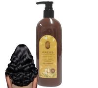 Coloration Capillaire Nourrissante à Base De Plantes, Shampooing De Coloration Capillaire Longue Durée Et Naturel Végétale Cheveux Noir, Shampoing Teinture Cheveux Gris Femme (Noir naturel)